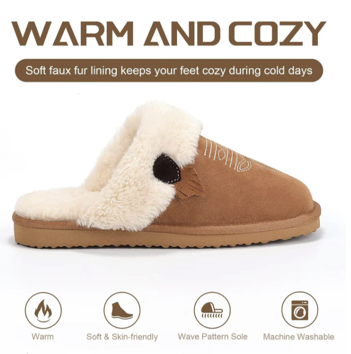 Cozy Western Faux Fur Slippers