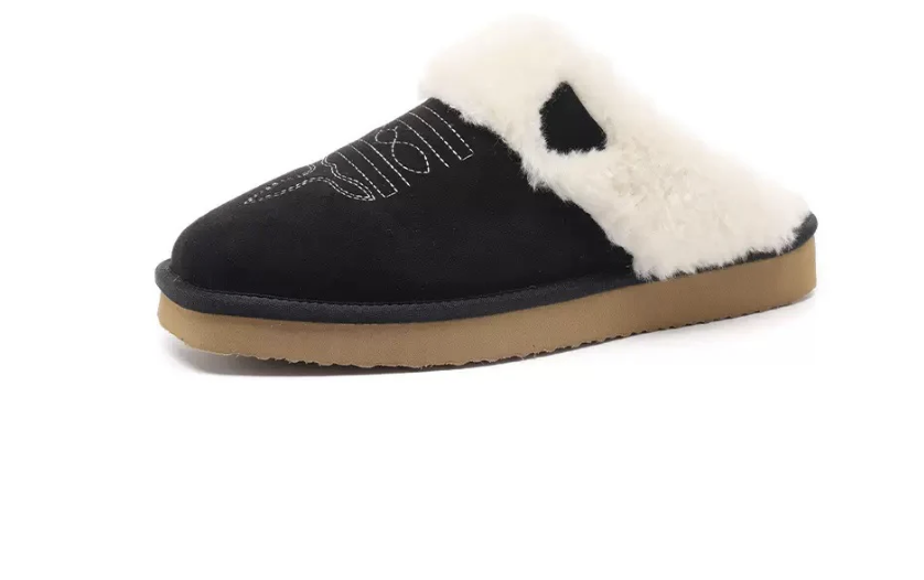 Cozy Western Faux Fur Slippers